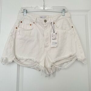 Zara White Jean Shorts